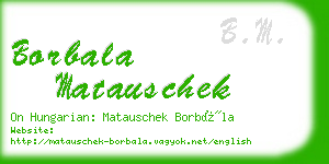 borbala matauschek business card